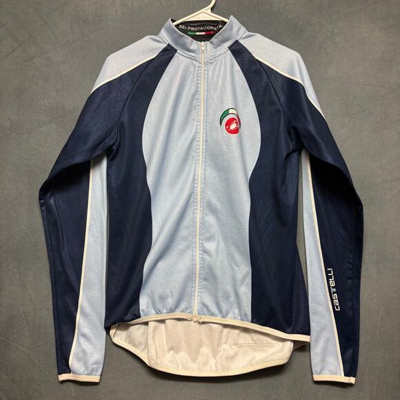 Castelli Italian Shiny Cycling Jersey Jacket Made in USA XL Full Zip Performance - Picture 1 of 12